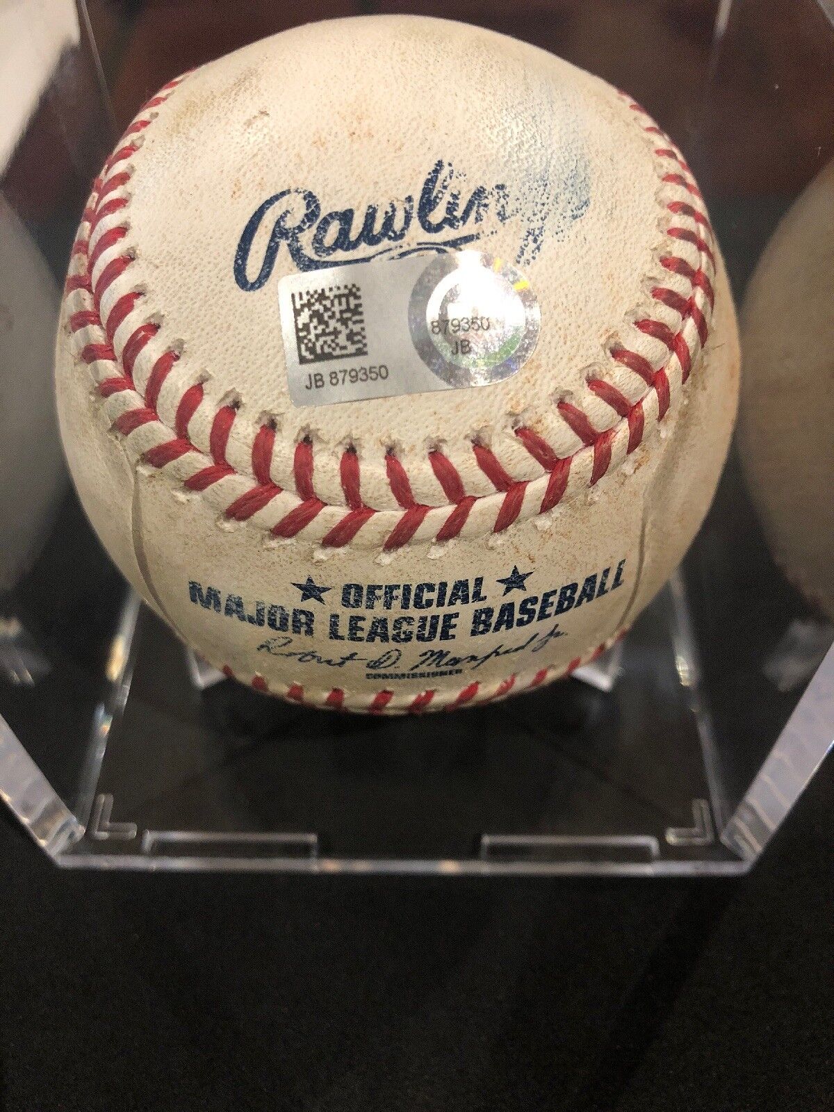 Bryce Harper MLB Game Used Single 6/8/17 Hit #713   Dual Single Ball Wilmer Difo