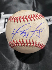 David Ortiz MLB Game Used Single Autographed Ball 8/18/16 Career Hit #2427