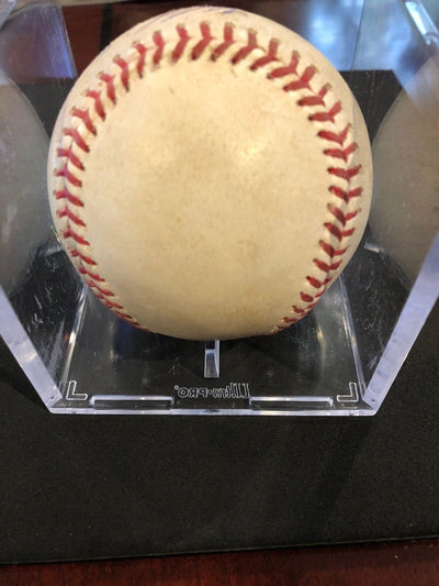 Austin Meadows MLB Debut Game Used Autographed Baseball 5/29/18 Hosmer Double