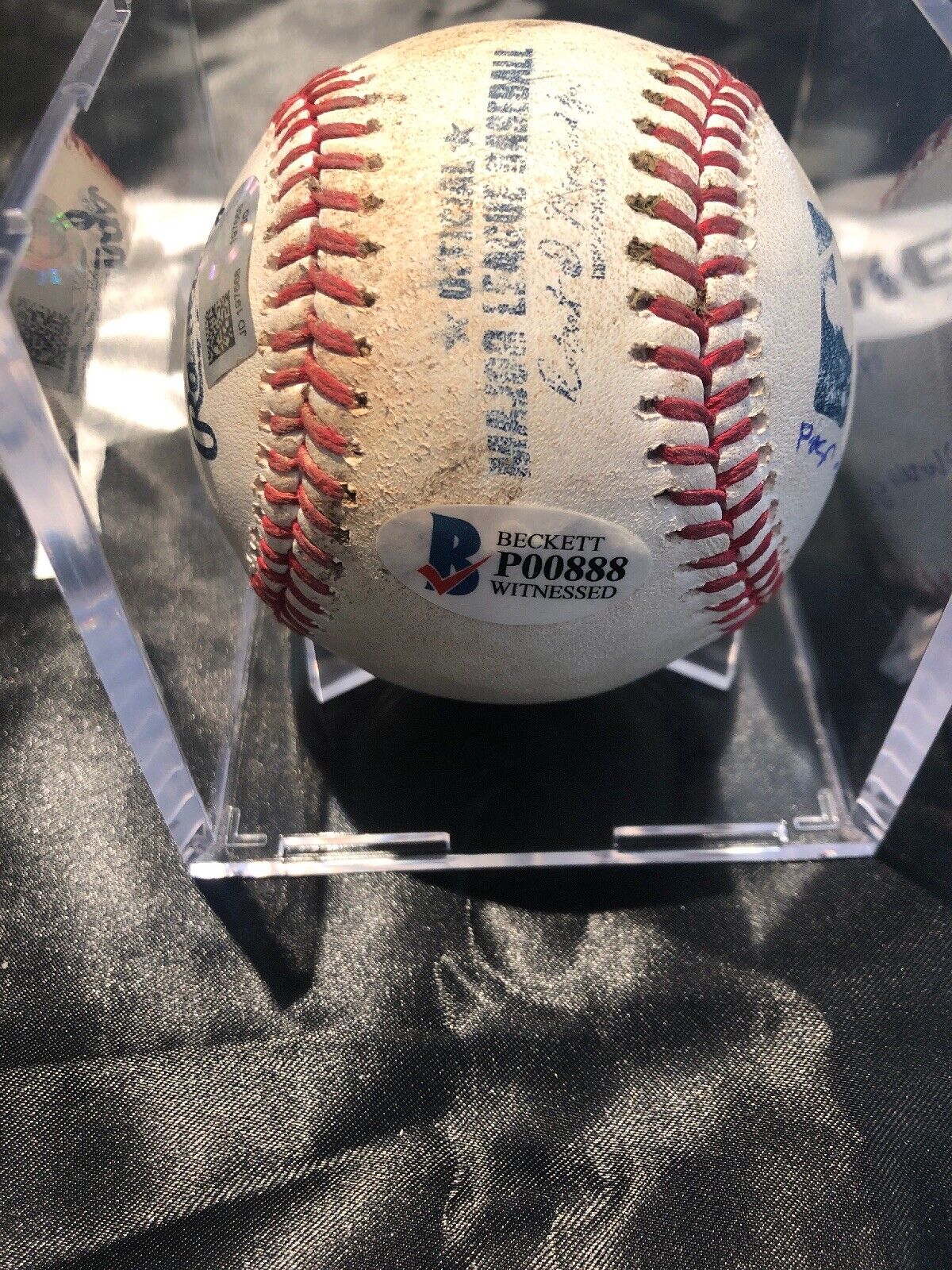 Juan Soto MLB Game Used Double Signed Baseball 9/26/18 Career Double #24 Nats