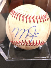 Mike Trout MLB Game Used Autographed Baseball 9/20/2017 Indians vs Angles