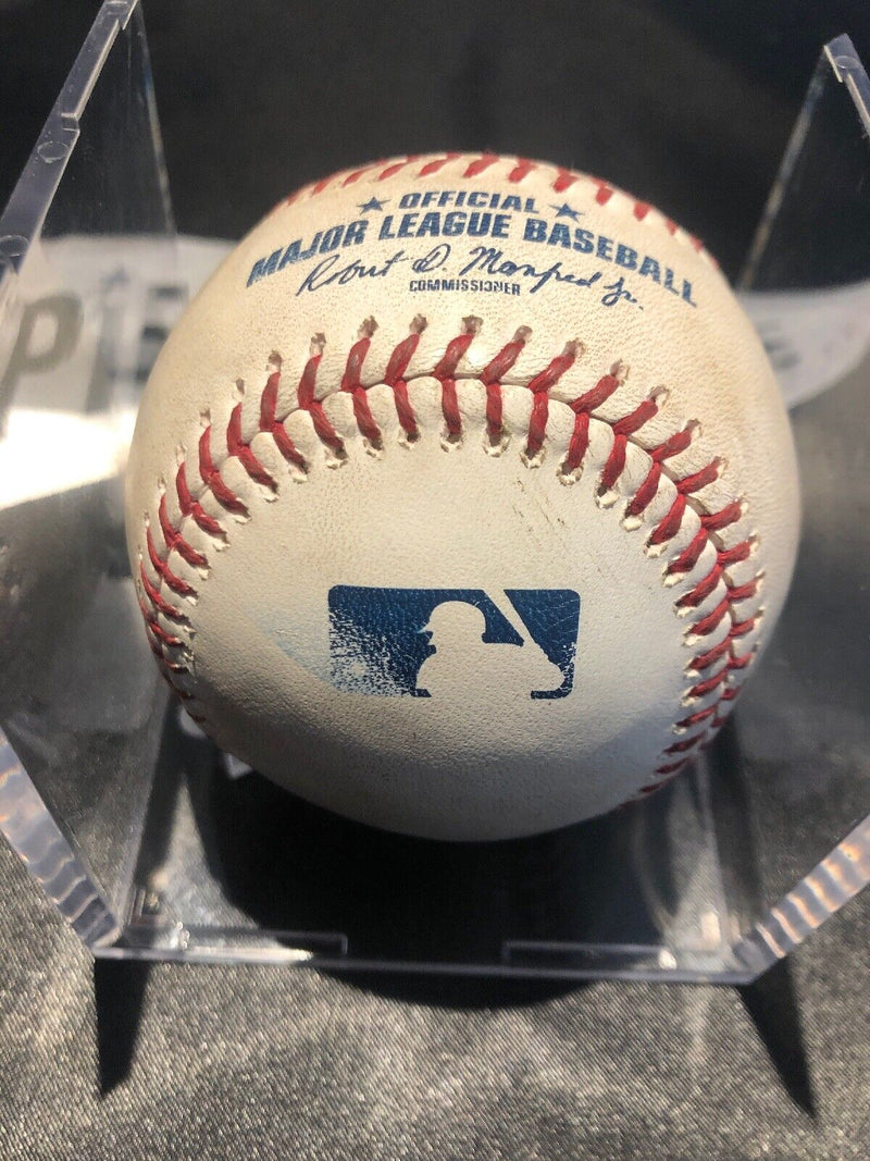 Victor Robles MLB Game Used Double Baseball 8/31/19 Career Double 