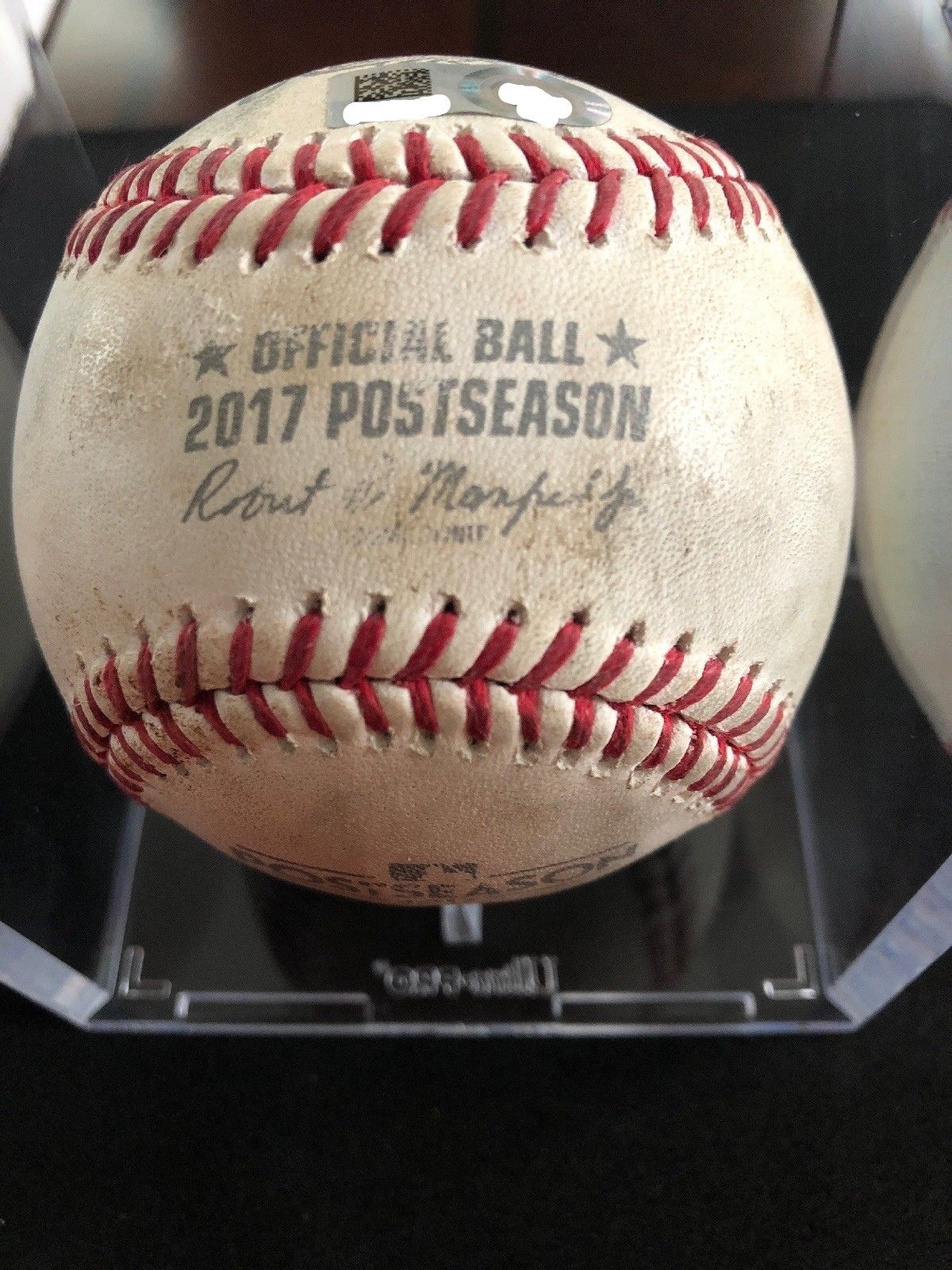 Aaron Judge MLB Game Used Post Season Baseball 10/8/2017 Yankees vs Indians