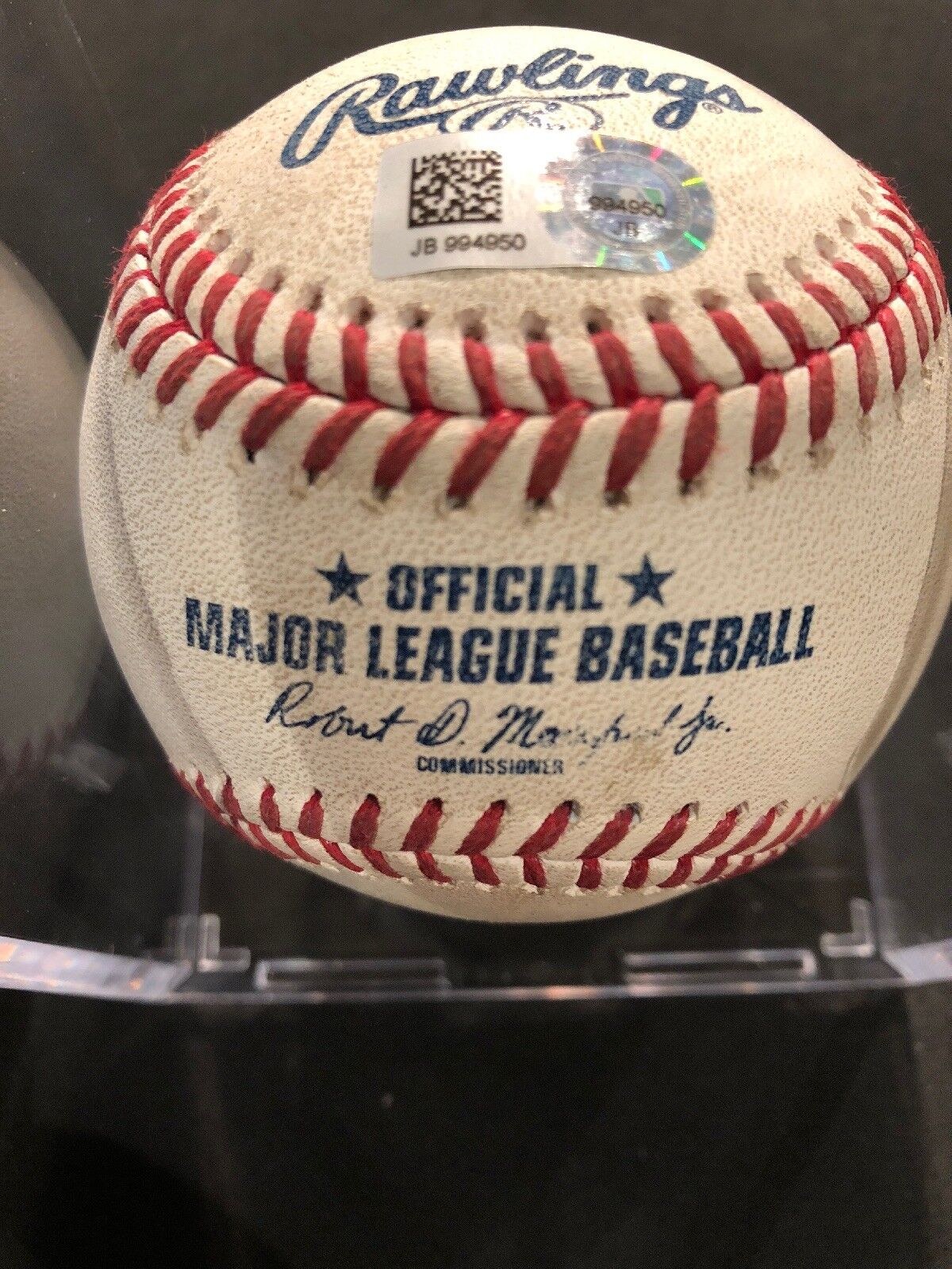 Cody Bellinger MLB Game Used Double Baseball 7/9/18 Career Hit #206 Double #46