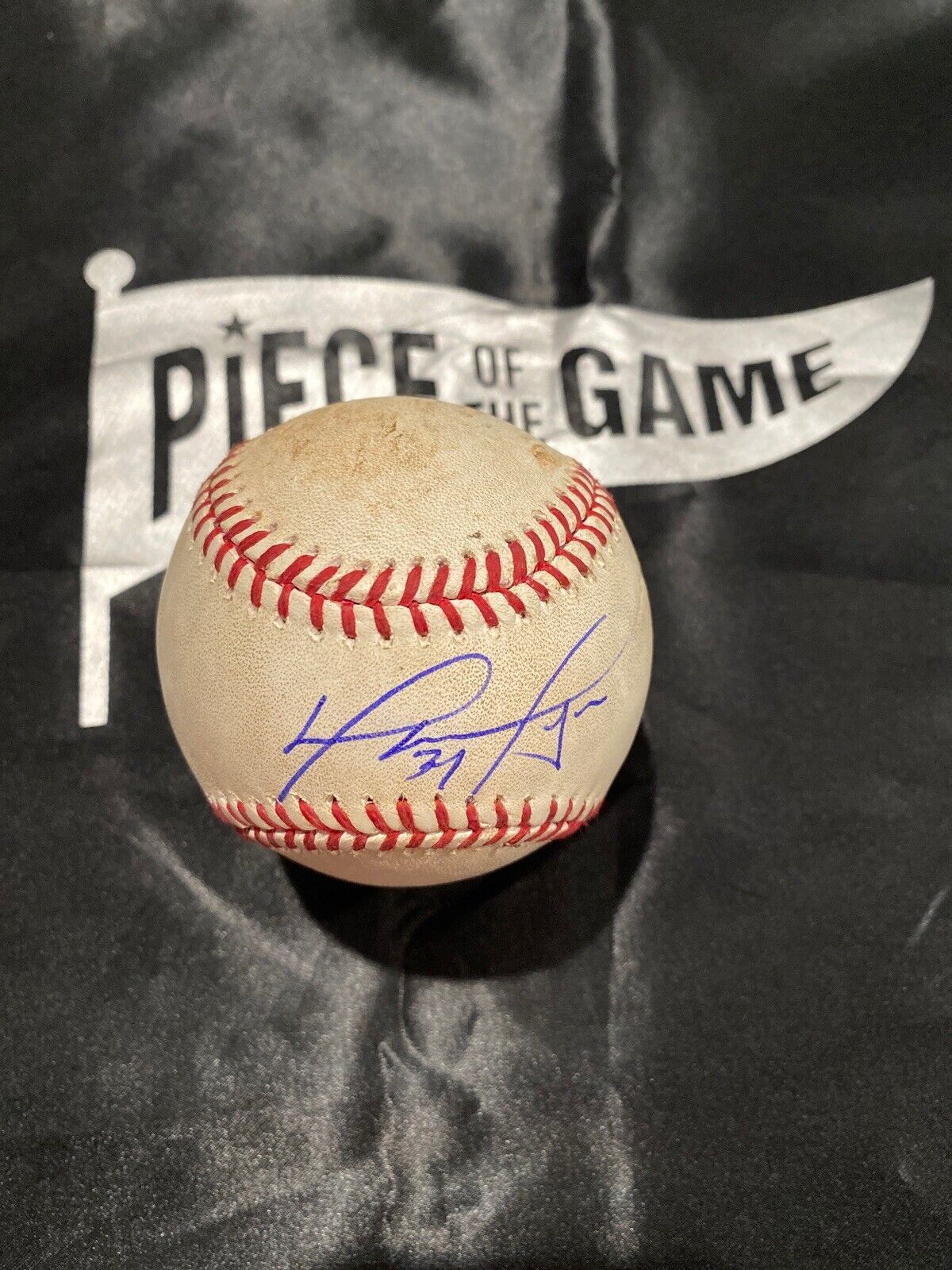 David Ortiz MLB Game Used Single Autographed Ball 8/18/16 Career Hit #2427