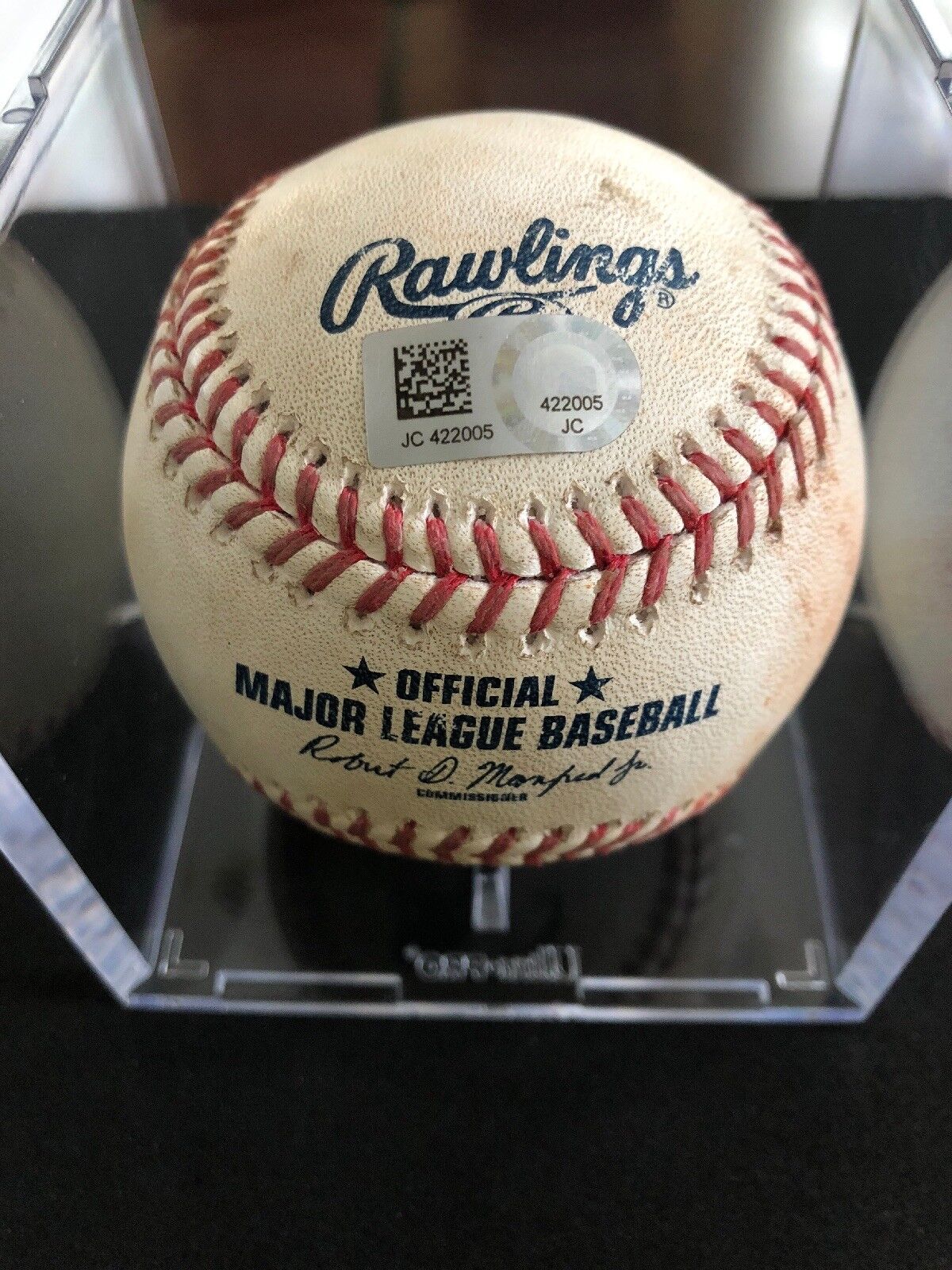 Clint Frazier MLB Debut Game Used Autographed and Inscribed Baseball 7/1/17