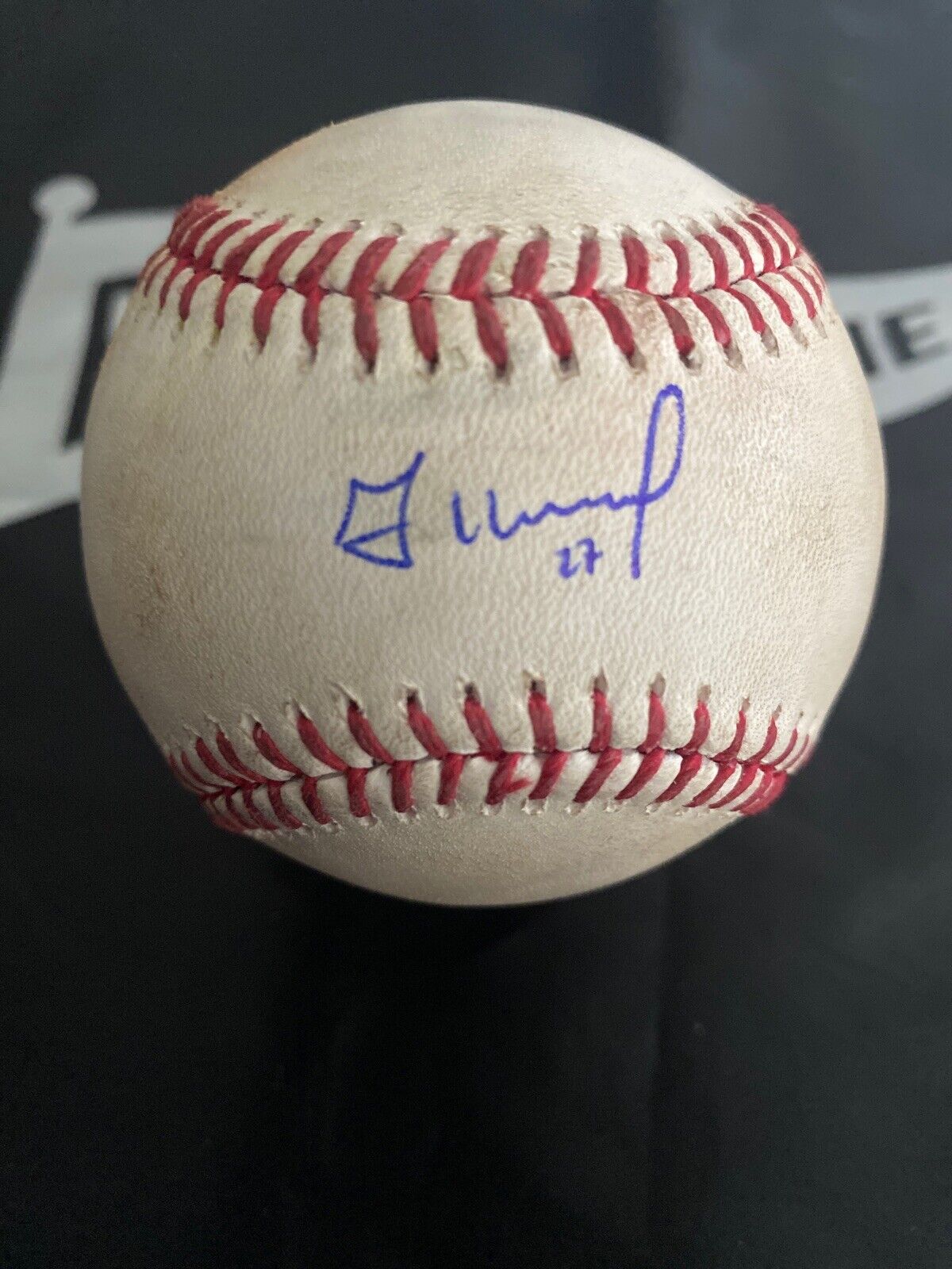 Jose Altuve MLB Game Used Single Auto Baseball 5/15/18 Career Hit #1304 to Trout