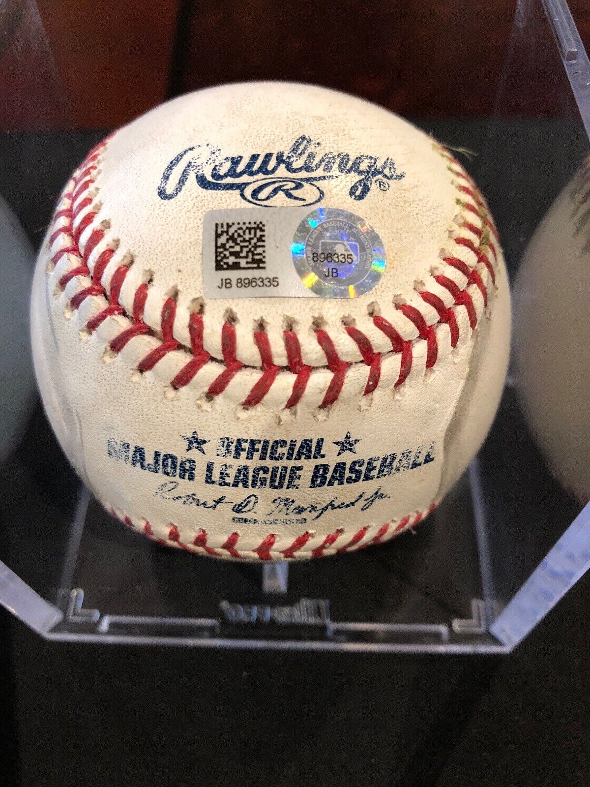 Joe Panik MLB Game Used Double Baseball 9/5/17 Giants vs Rockies Double #81 Mets