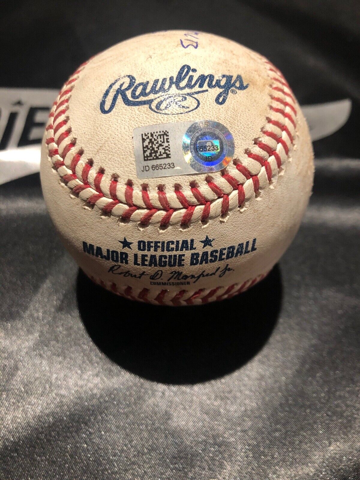 Keston Hiura Game Used MLB Authenticated First MLB At Bat Auto Baseball 5/14/19