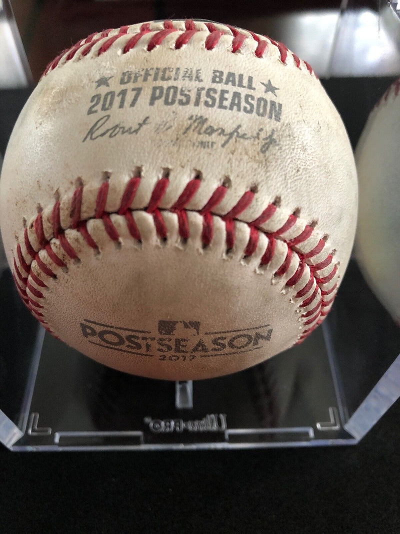 Aaron Judge MLB Game Used Post Season Baseball 10/8/2017 Yankees vs Indians