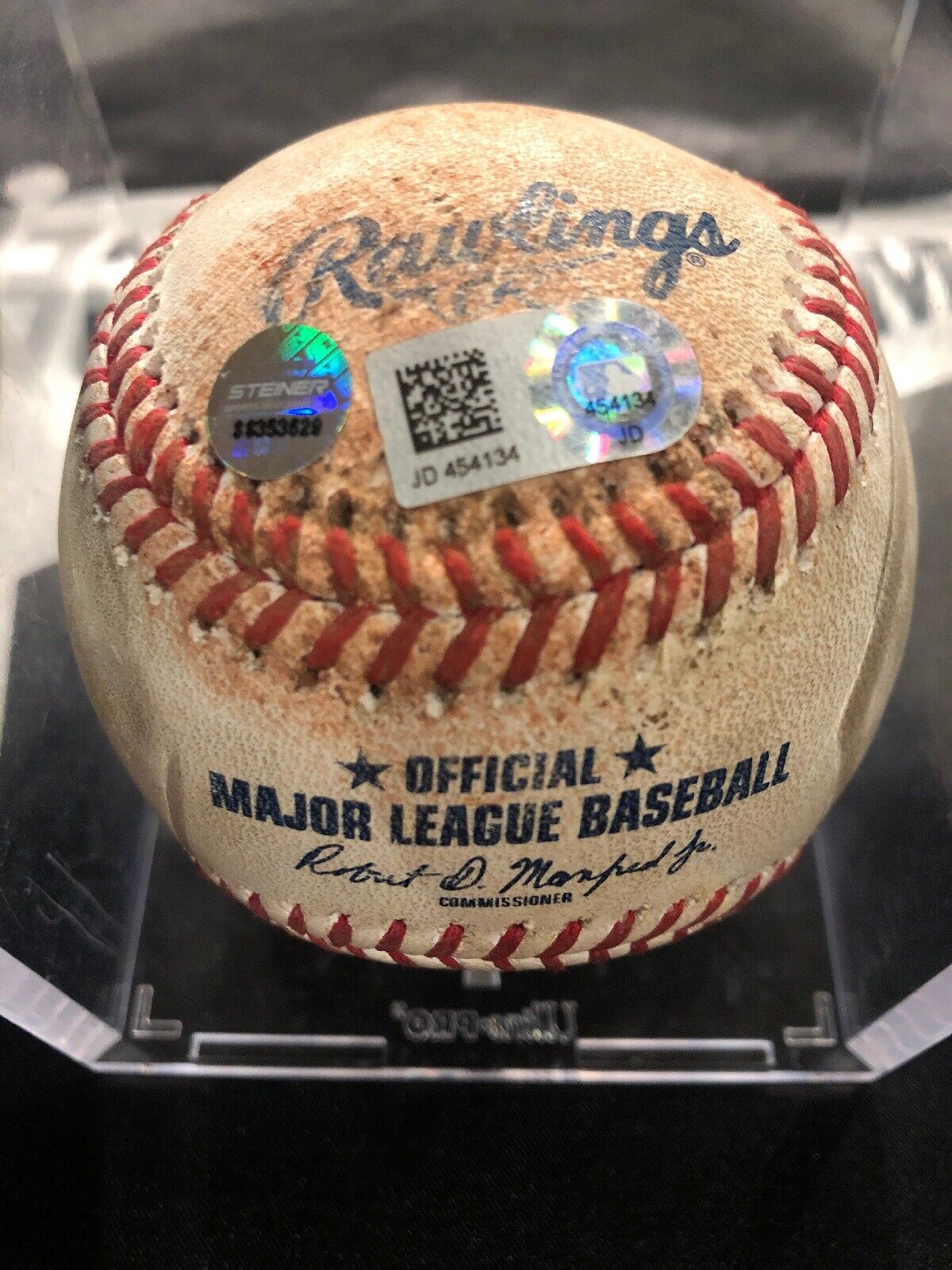 Gary Sanchez Game Used MLB Authenticated Single Auto Logo Baseball 5/19/18