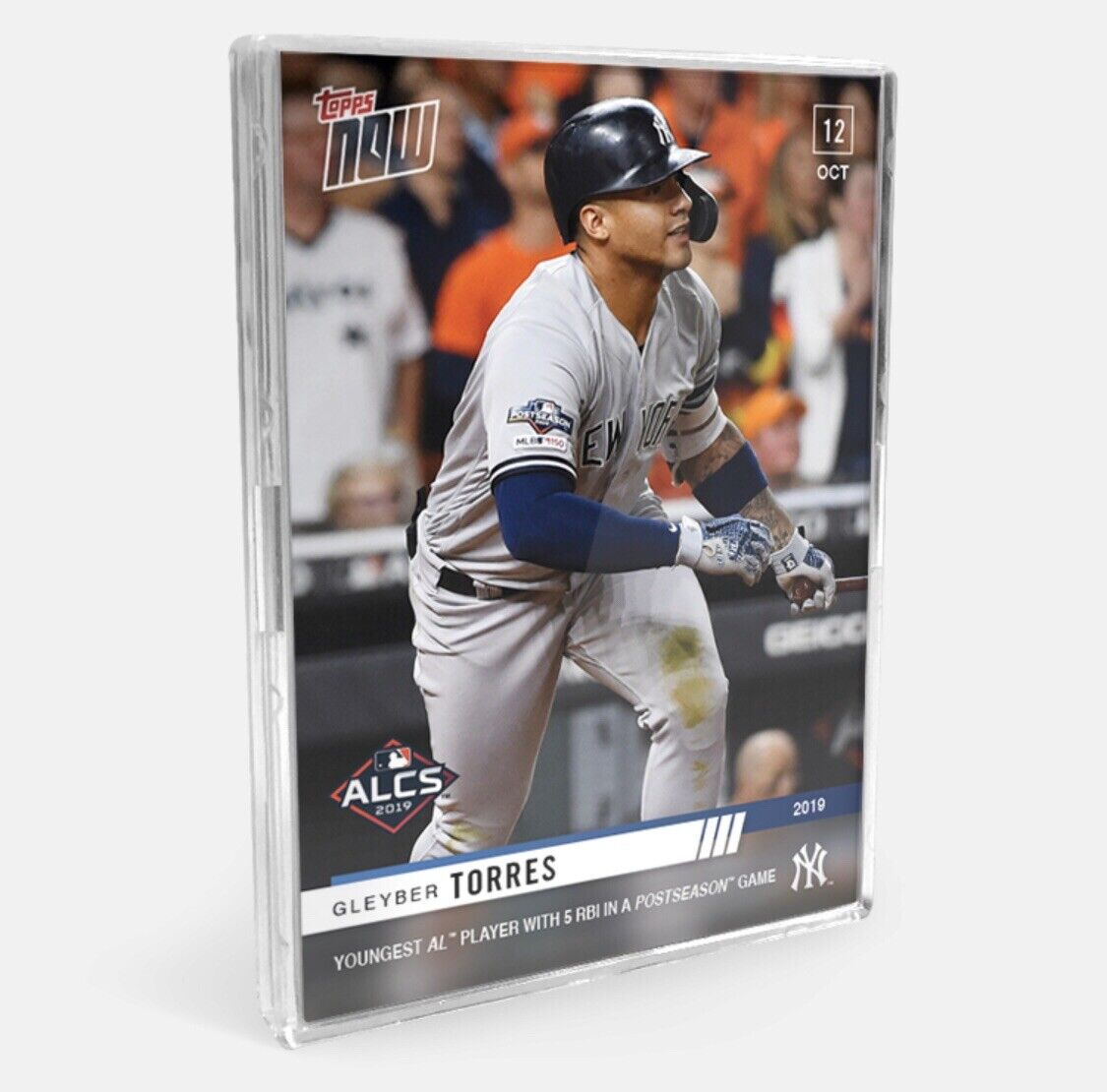 Gleyber Torres MLB ALCS Game Used 2 RBI Single Baseball 10/12/19 Record Ball