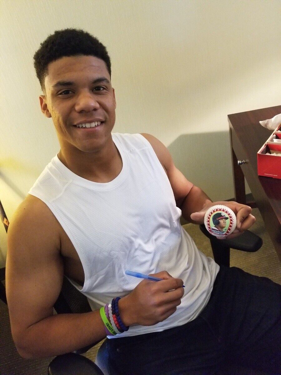 Juan Soto Autographed MLB Baseball Sweet Spot Signed and Inscribed MLB Debut