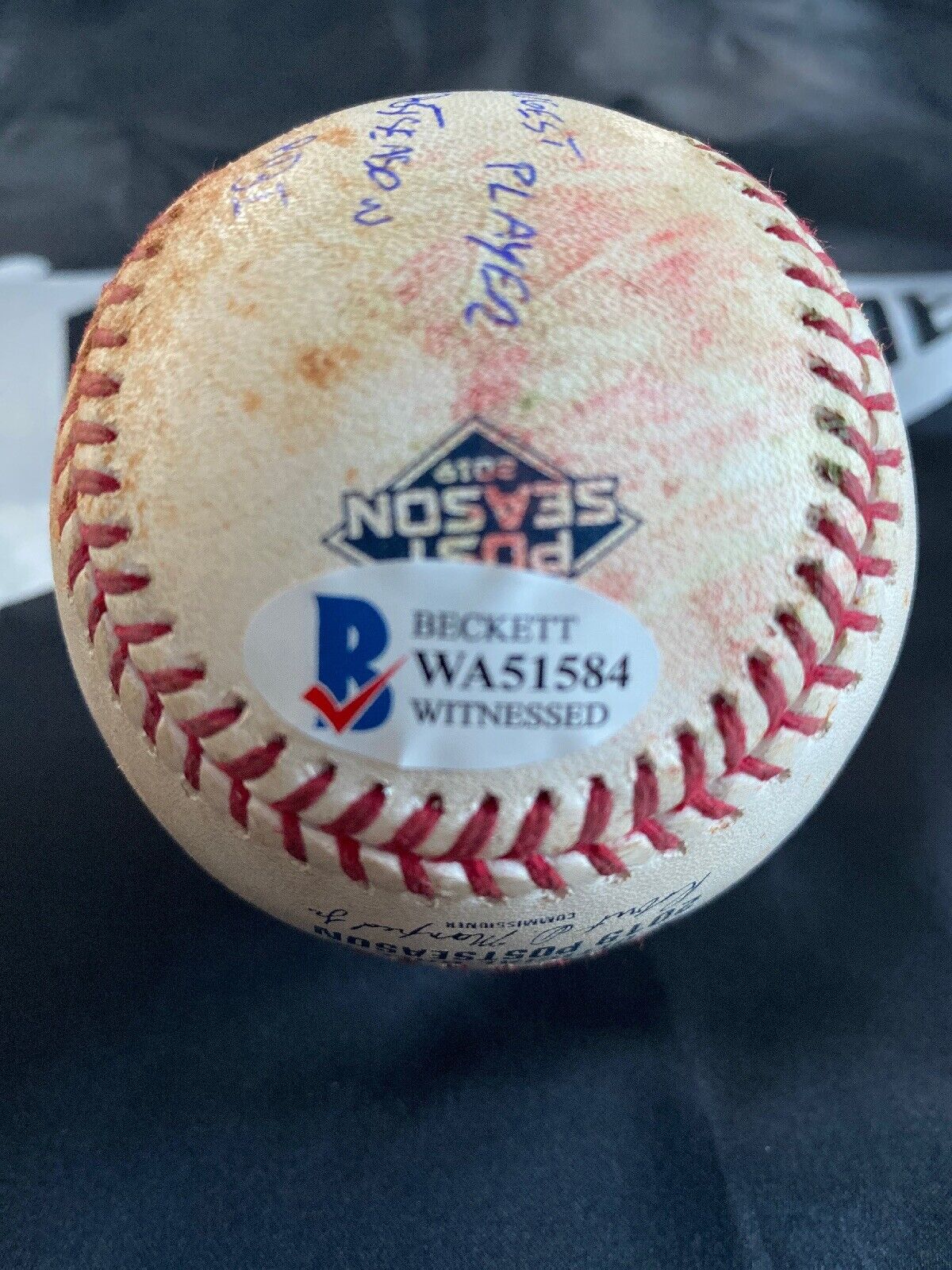 Gleyber Torres MLB ALCS Game Used 2 RBI Single Baseball 10/12/19 Record Ball