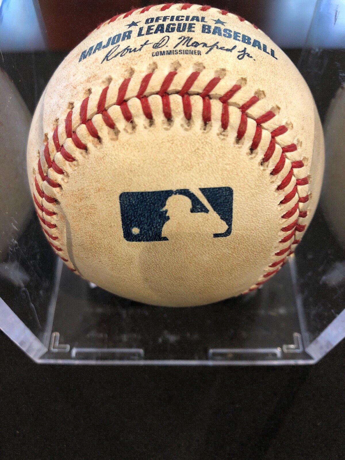 Austin Meadows MLB Debut Game Used Autographed Inscribed Baseball 5/18/18
