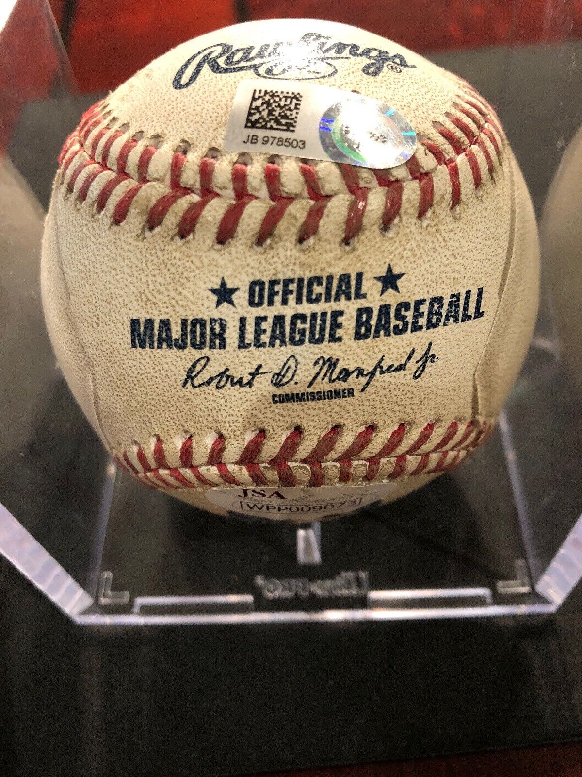 Jose Altuve MLB Game Used Autographed Baseball 10/14/16 Houston vs Oakland