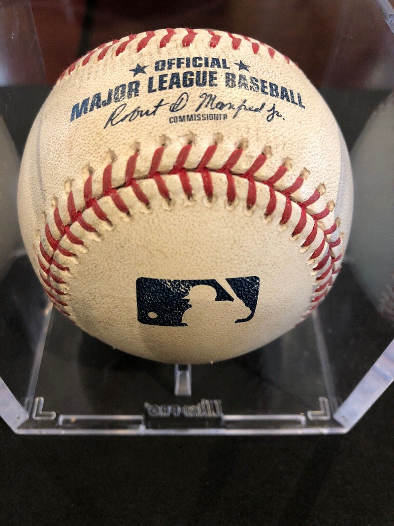 Trevor Story MLB Game Used Triple Baseball 9/29/17 Autographed an Inscription