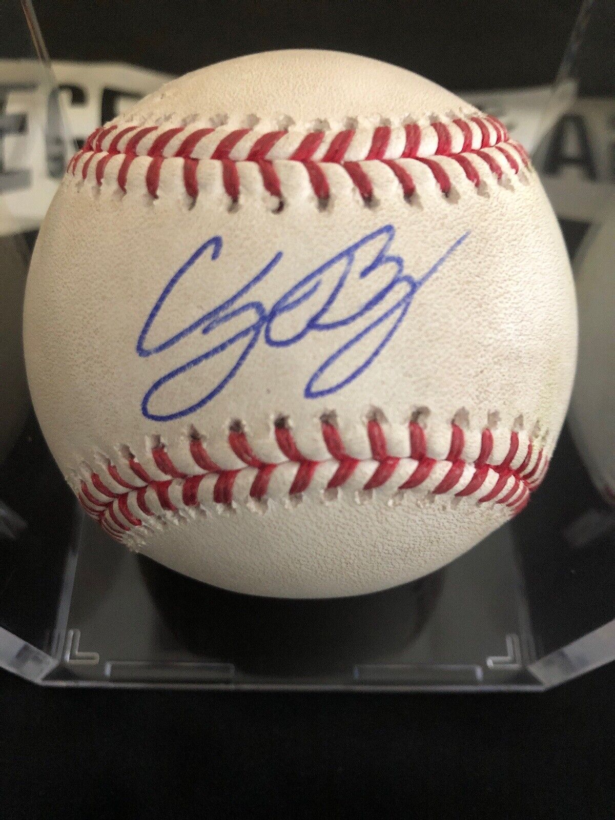 Cody Bellinger MLB Game Used Logo Double RBI Baseball 9/7/18 Double #53 Hit# 256