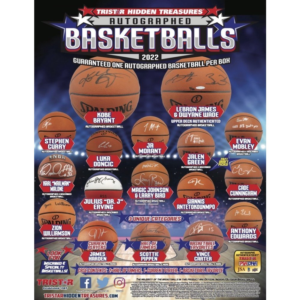 2022 Tri Star Hidden Treasures Autographed Basketball Box