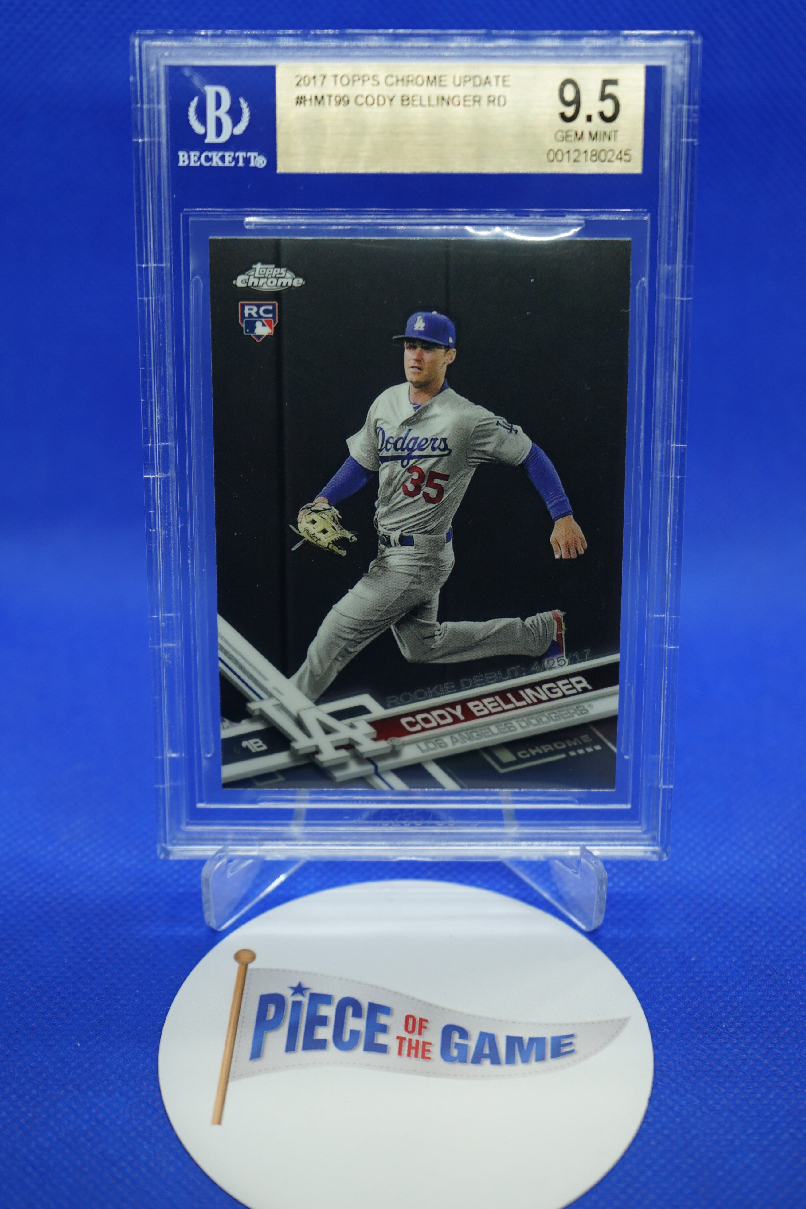 Cody Bellinger 2017 Topps Chrome Update Rookie Debut Beckett 9.5 Gem Mint 0012180245