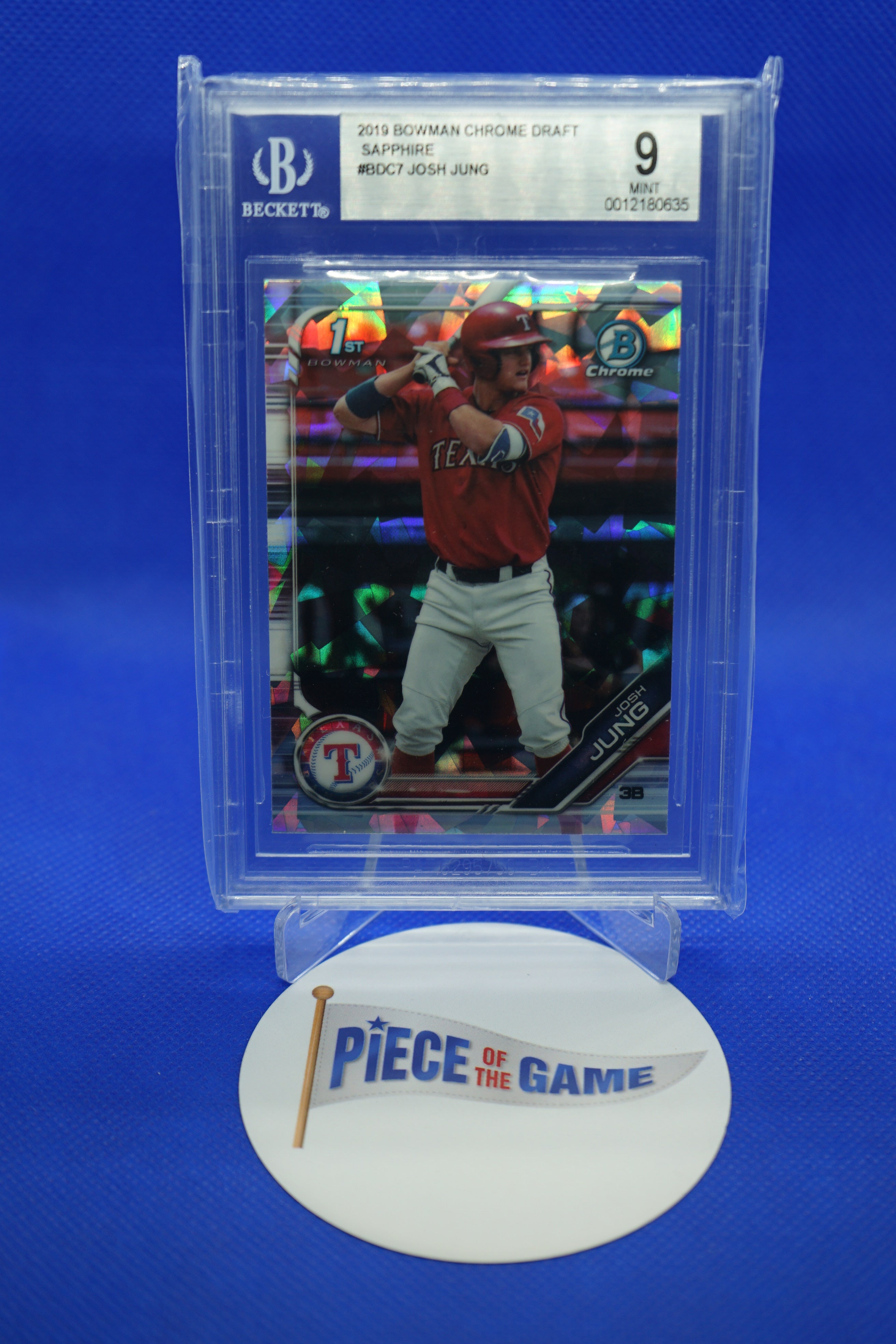 2019 Bowman Chrome Draft Josh Jung Sapphire BGS 9