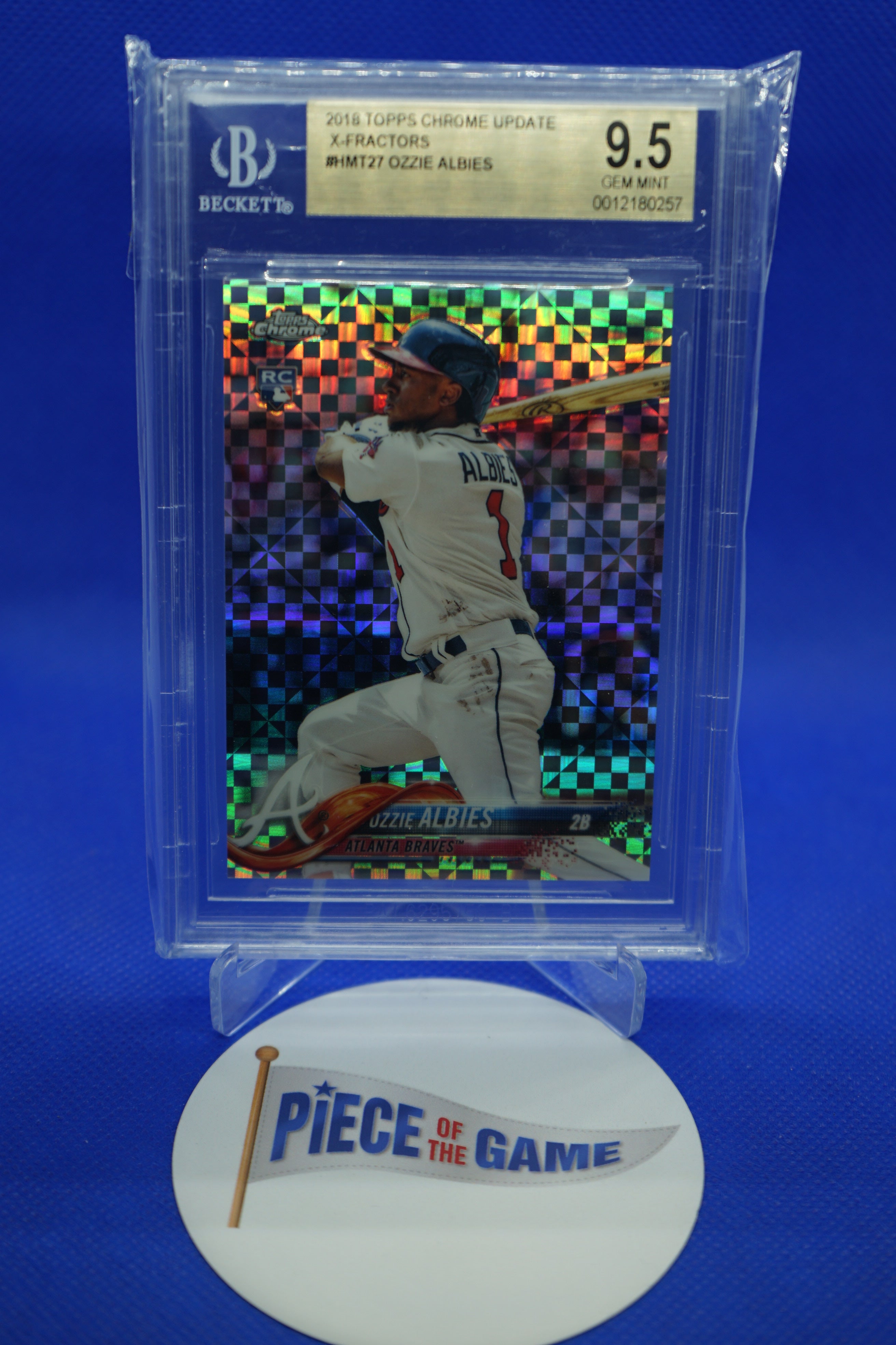 2018 Topps Chrome Update X-Fractors Ozzie Albies 91/99 BGS 9.5 0012180257
