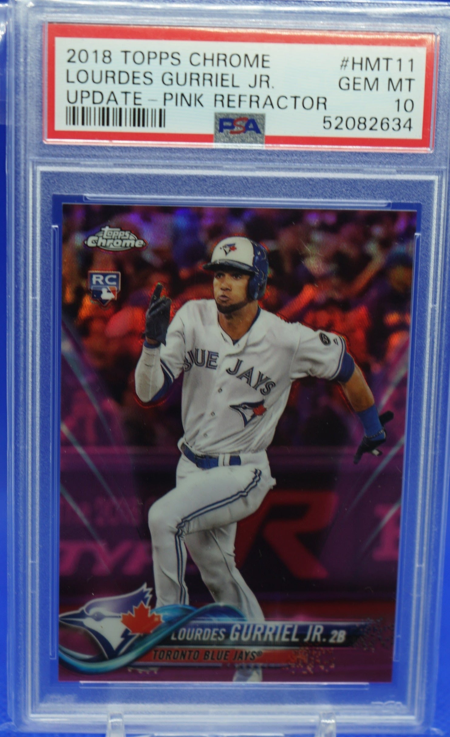 2018 Topps Chrome Update Pink Refractors Lourdes Gurriel Jr. Rookie Card PSA 10