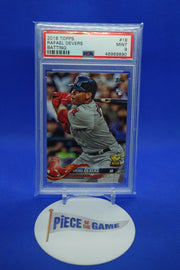 2018 Topps Rafael Devers batting rookie card PSA 9