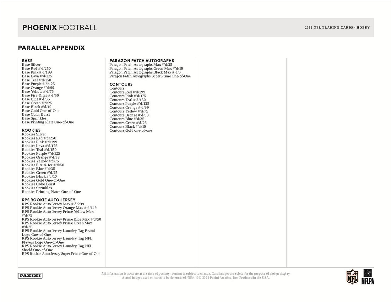 2022 Panini Phoenix Football Hobby Box