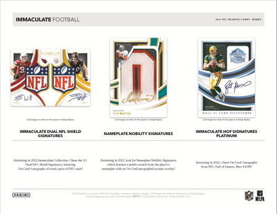 2022 Panini Immaculate Football Hobby Box