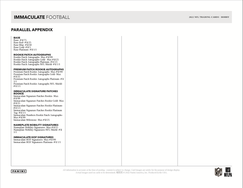 2022 Panini Immaculate Football Hobby Box