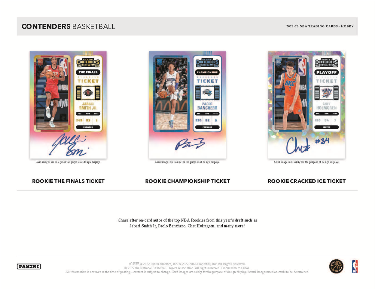 2022-23 Panini Contenders Basketball Hobby Box