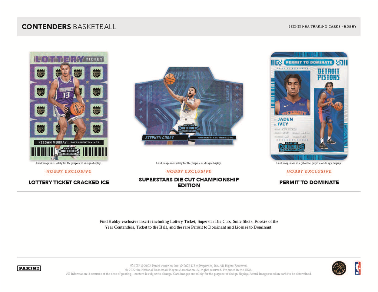 2022-23 Panini Contenders Basketball Hobby Box