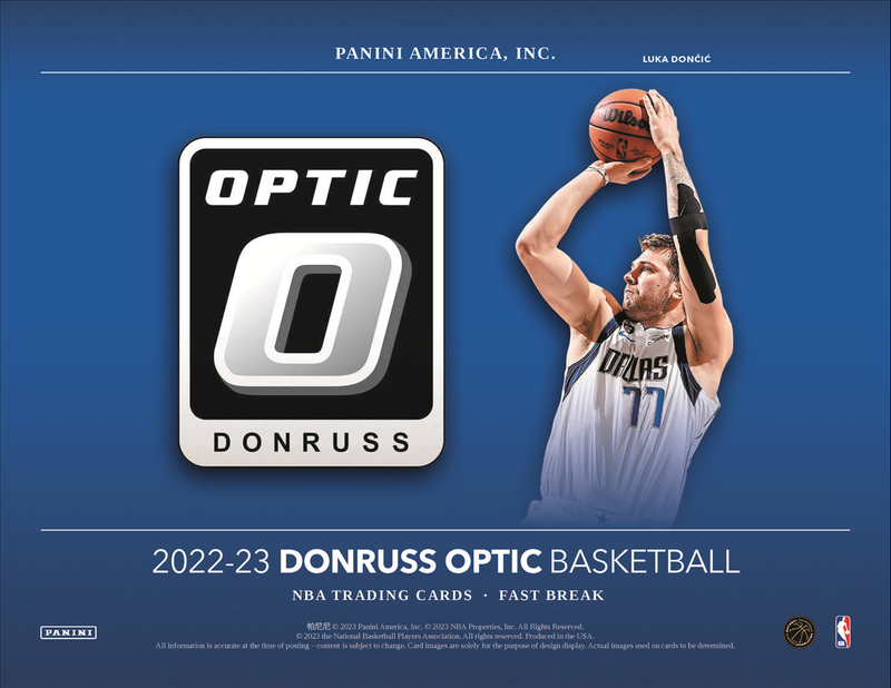 2022-23 Panini Donruss Optic Basketball Fast Break 20 Box Case