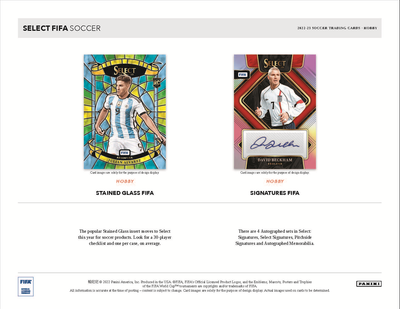 2022-23 Panini Select FIFA Soccer Hobby 12 Box Case