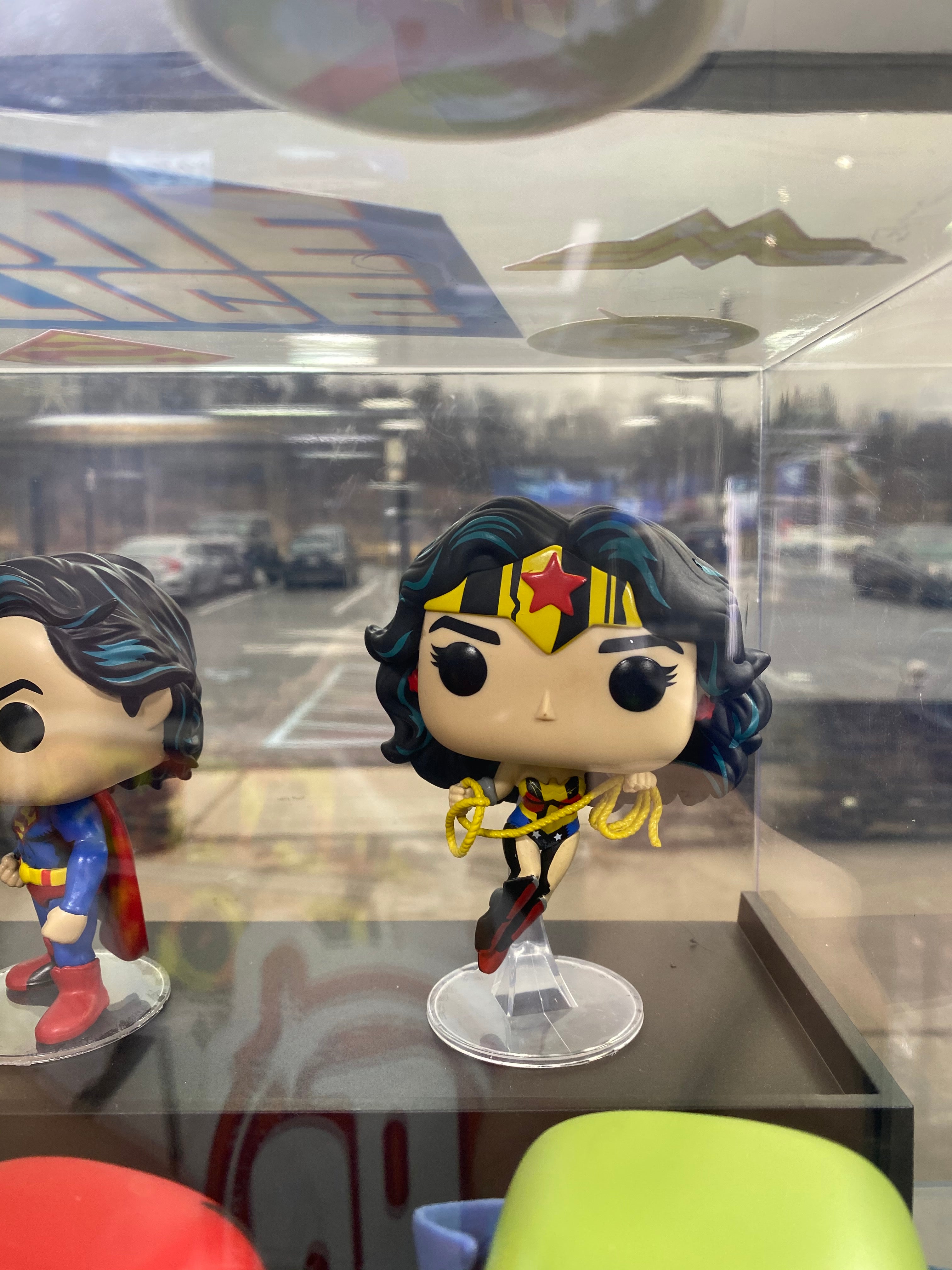 DC Funko Pop Set (Target Exclusives) with display
