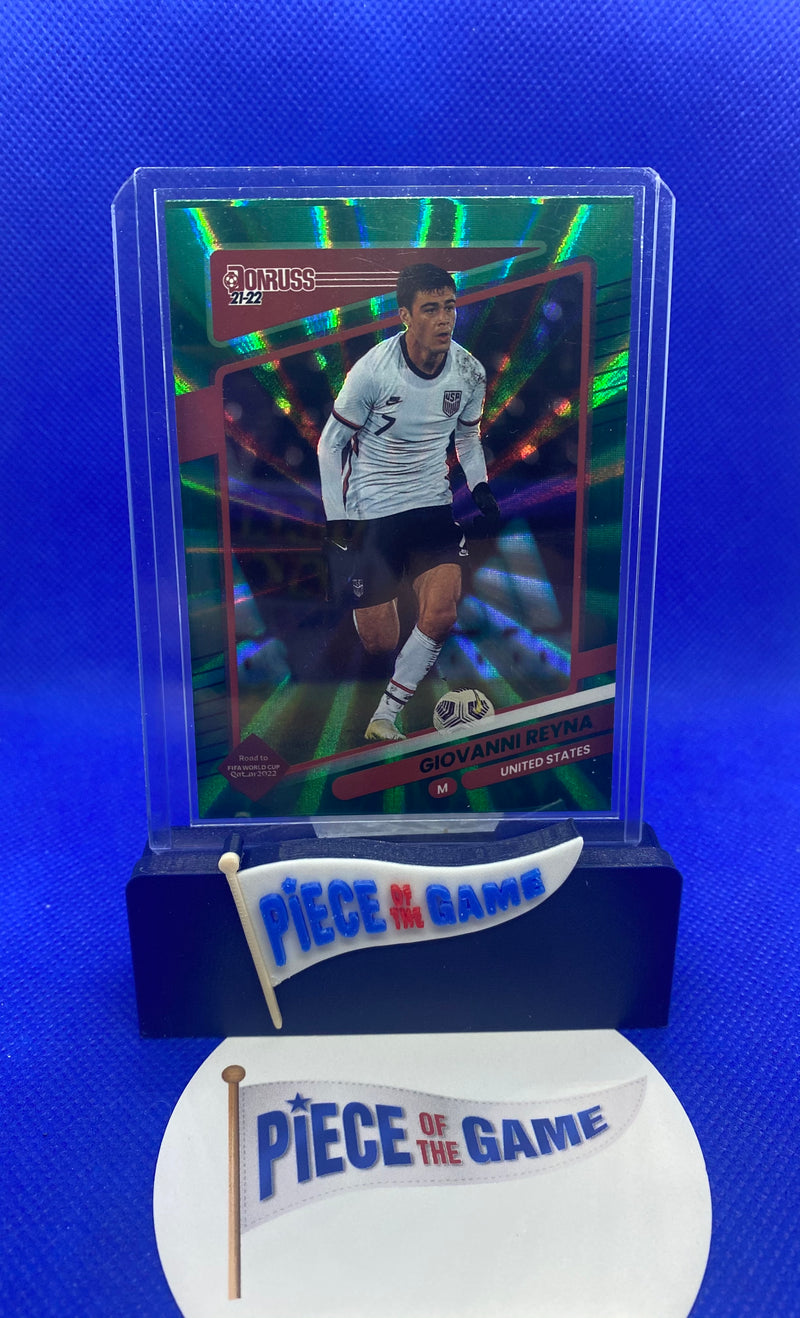 2021-22 Panini Donruss Soccer Road to World Cup 2022 Giovanni Reyna green laser
