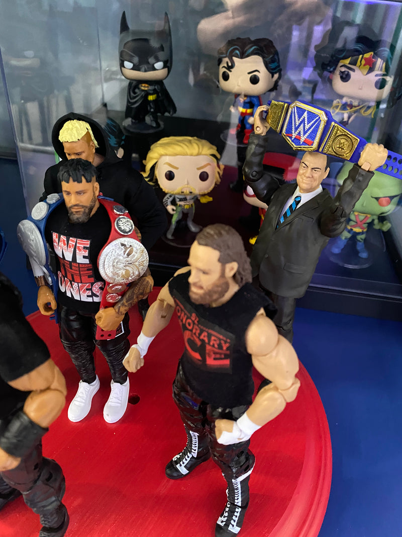 WWE Bloodline Figure Art display
