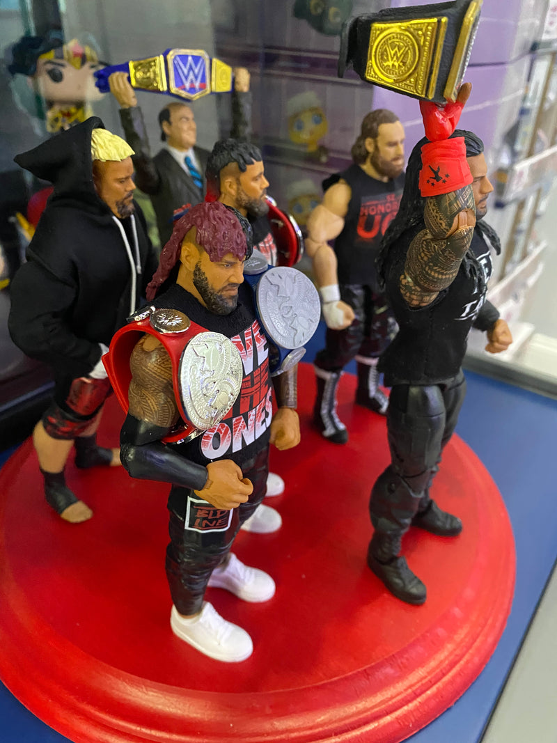 WWE Bloodline Figure Art display