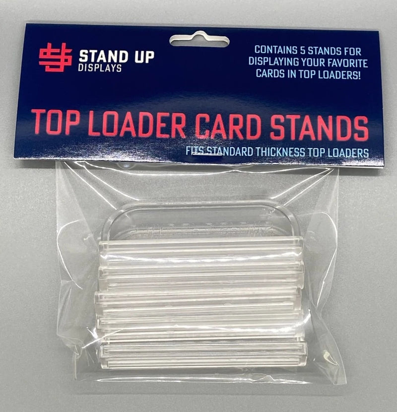 Stand Up Displays Top Loader Card Stands (clear) 5 pack