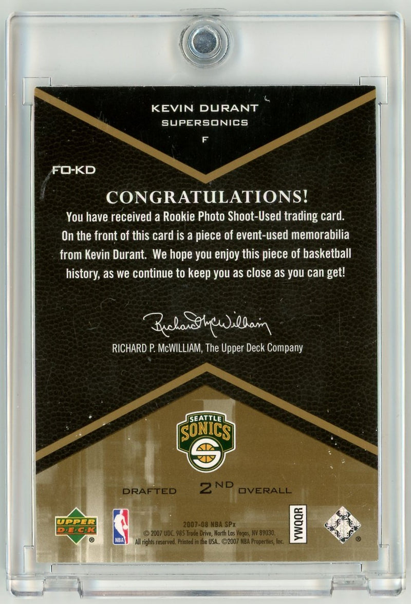 Kevin Durant 2007 Upper Deck SPx Freshman Orientation Rookie Patch