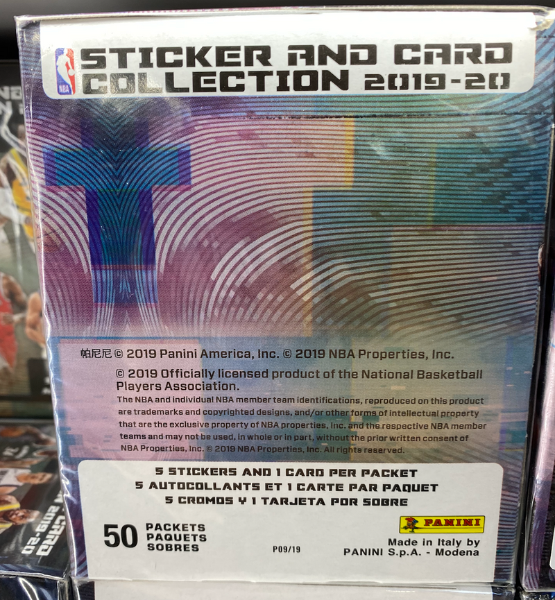 2019-20 Panini NBA Sticker Box USA version