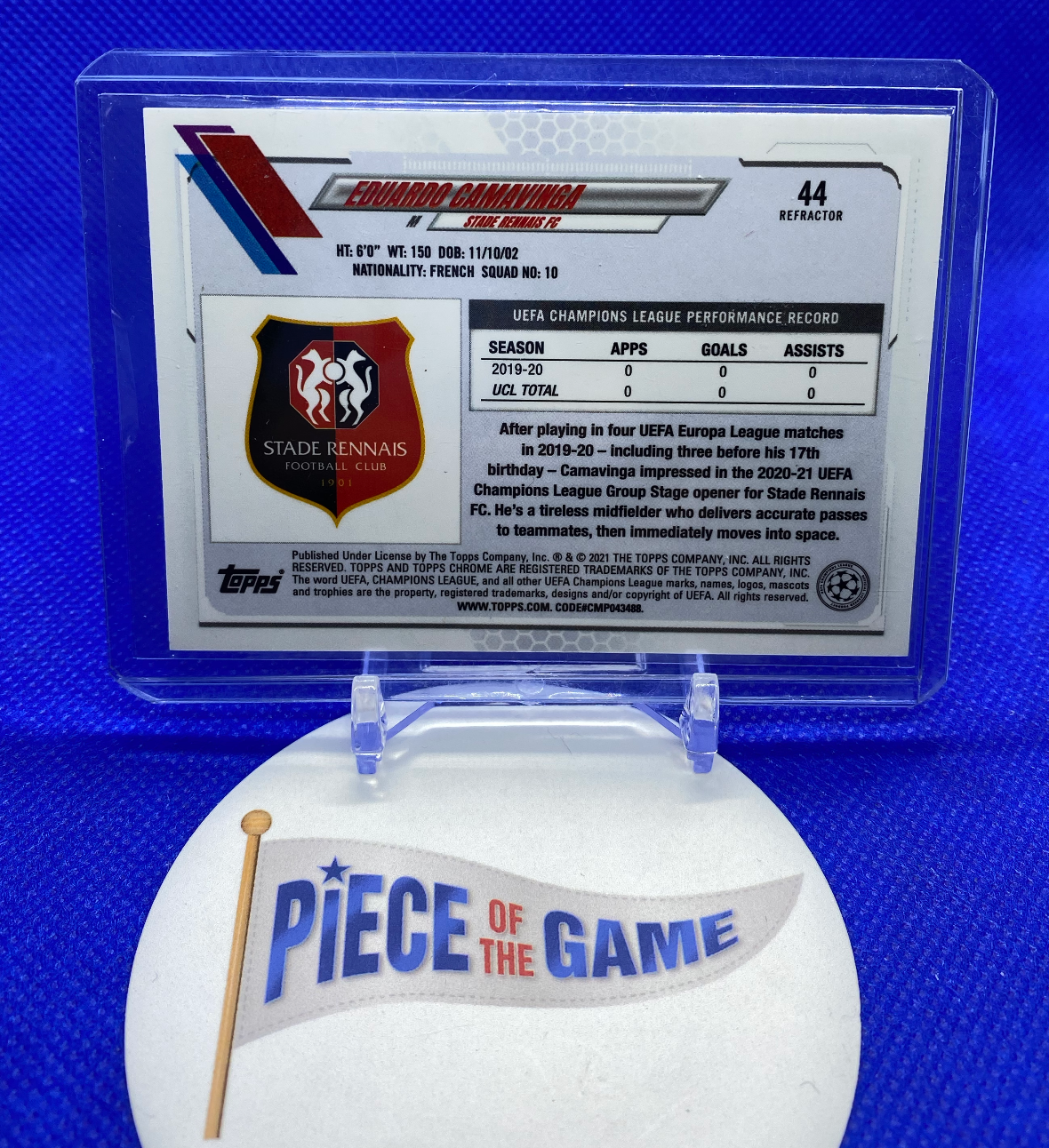 EDUARDO CAMAVINGA 2020-21 TOPPS CHROME UEFA - REFRACTOR