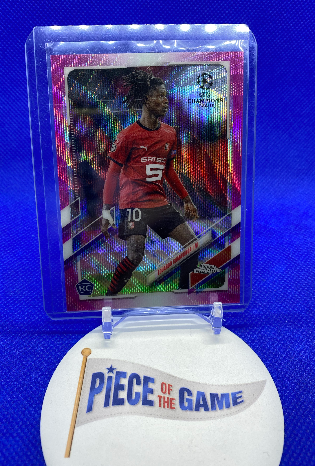 EDUARDO CAMAVINGA 2020-21 TOPPS CHROME UEFA - PINK XFRACTOR