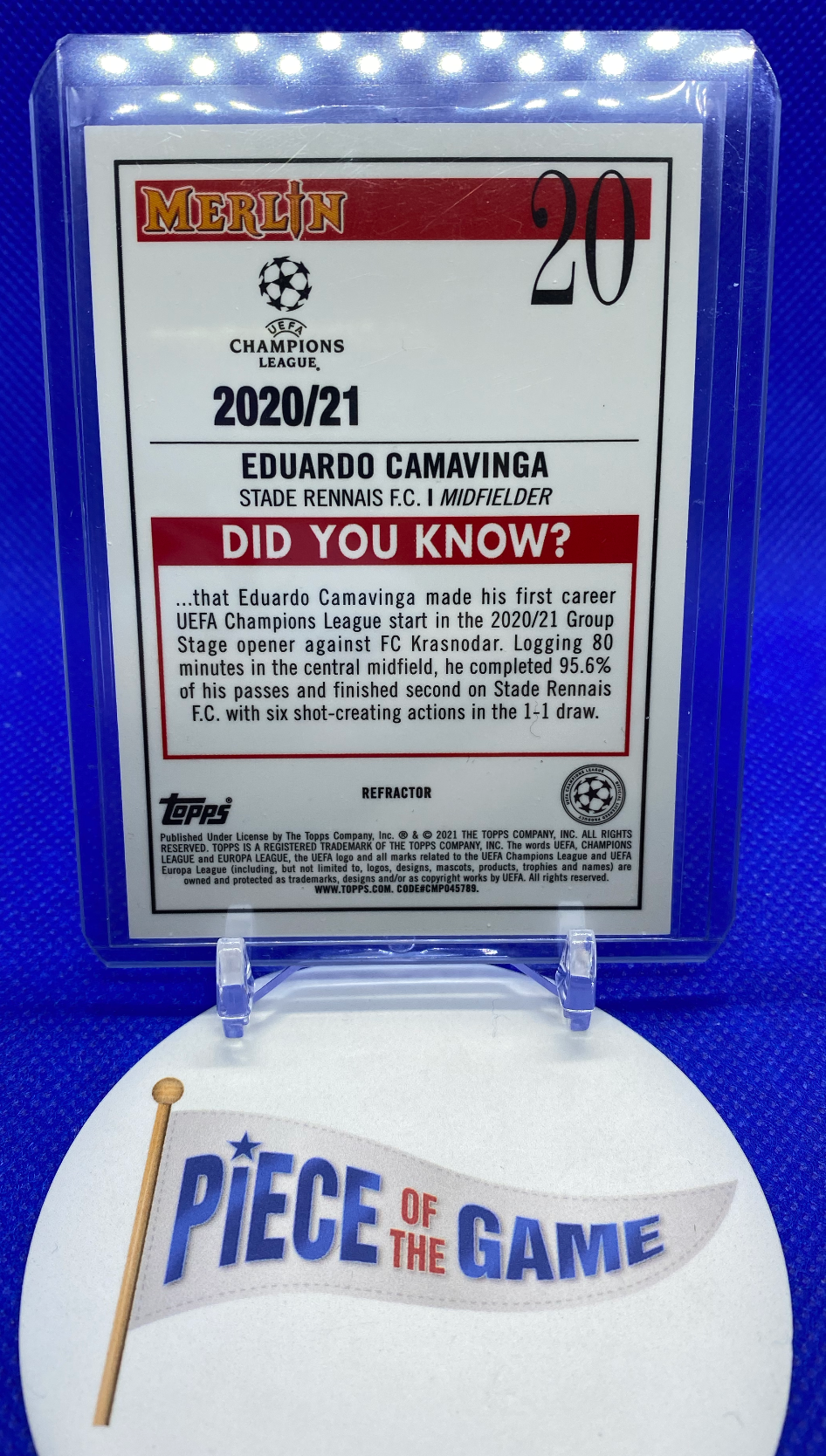 EDUARDO CAMAVINGA 2020-21 TOPPS MERLIN CHROME - REFRACTOR