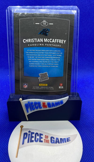 Christian McCaffrey 2017 Panini Donruss Optic Rated rookie RC