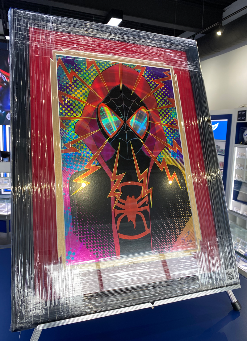 Spiderman Holo Print Miles Morales suit 1/30 signed by McLain Mcguire
