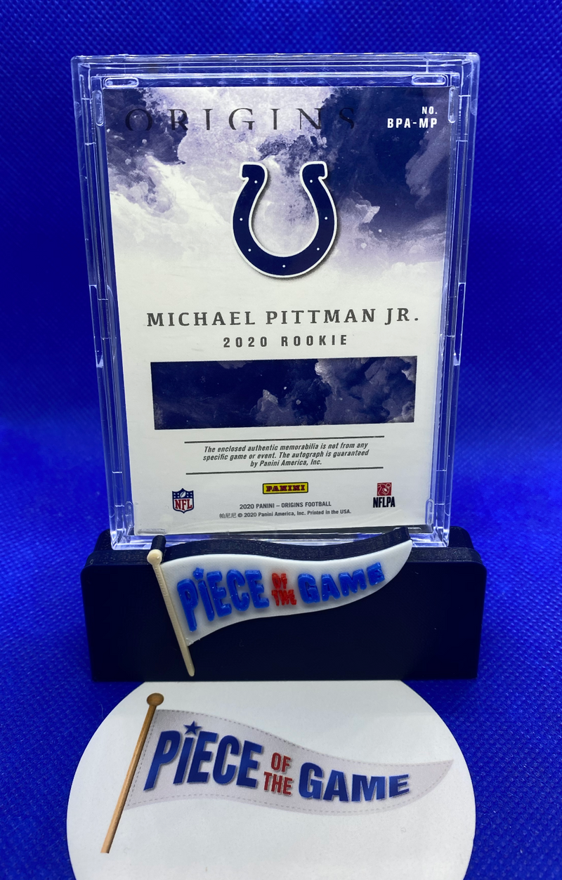 2020 Panini Origins autograph relic booklet Michael Pittman Jr. 