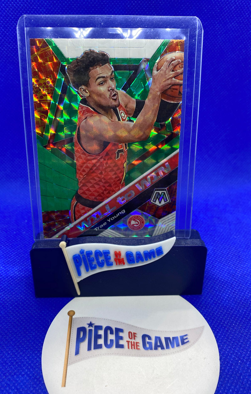 2019-20 Panini Mosaic Will to Win green prizm Trae Young