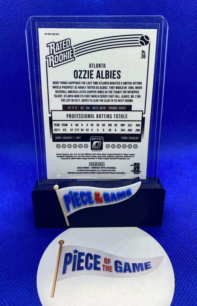 2018 Panini Optic rated rookie Ozzie Albies prizm